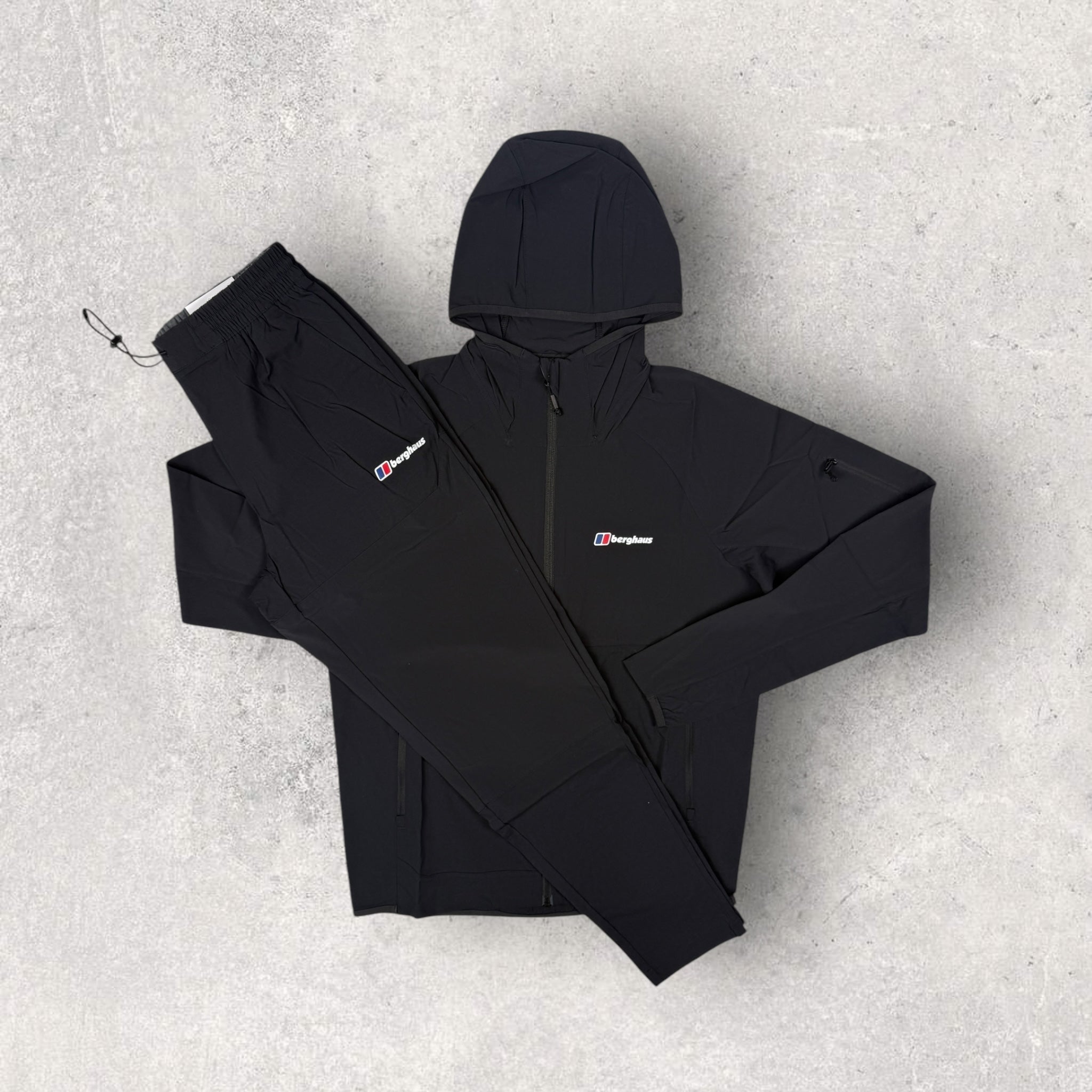Berghaus Theran Tracksuit - Black | Men's & Women's Lightweight Running Jogging Suit for Gym, Hiking & Outdoor Activities