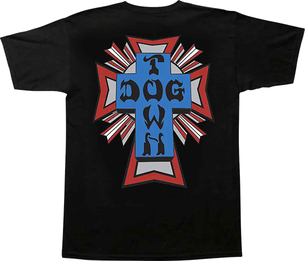 Dogtown Cross Logo T-Shirt - Small Size in Black, Blue, Red & Grey | Casual Streetwear for Men & Women | Perfect for Skateboarding, Music Festivals & Urban Fashion