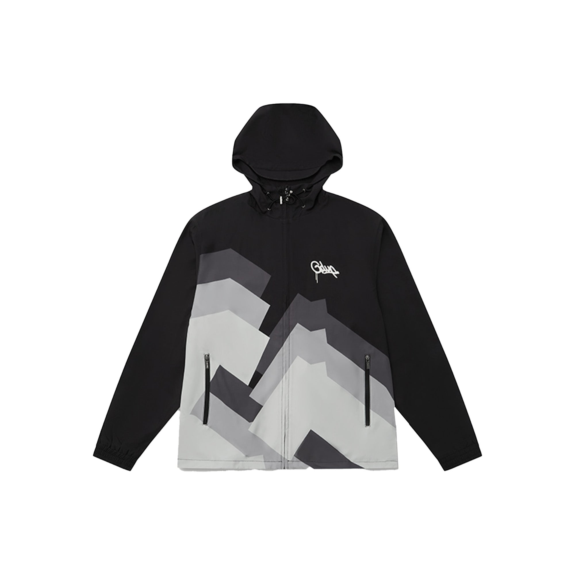 Geedup G Sublimated Lightweight Jacket for Men - Breathable Windbreaker with Moisture Wicking (Black/Grey) | Perfect for Running, Gym Workouts & Outdoor Activities 2024 Edition
