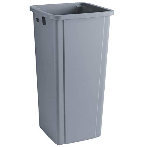 PRO&Family 75 Qt. / 19 Gallon / 72 Liter Gray Square Touchless Trash Can - Kitchen Garbage Bin, Office Waste Basket, Recycling Container for Home, Restaurant & Commercial Use