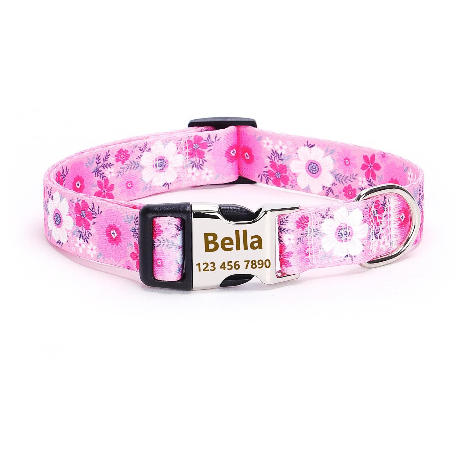 Moonpet Personalized Engraved Dog Collar with ID Tag - Adjustable Heavy Duty Pet Collar for Puppy, Small, Medium, Large Dogs - Perfect for Daily Walks, Training & Gifts