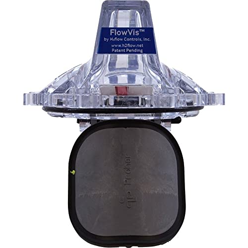 1.5 Inch Retrofit Flowvis Flow Meter with GPM Scale - Praher Valves for Pool, Spa & Water Filtration Systems