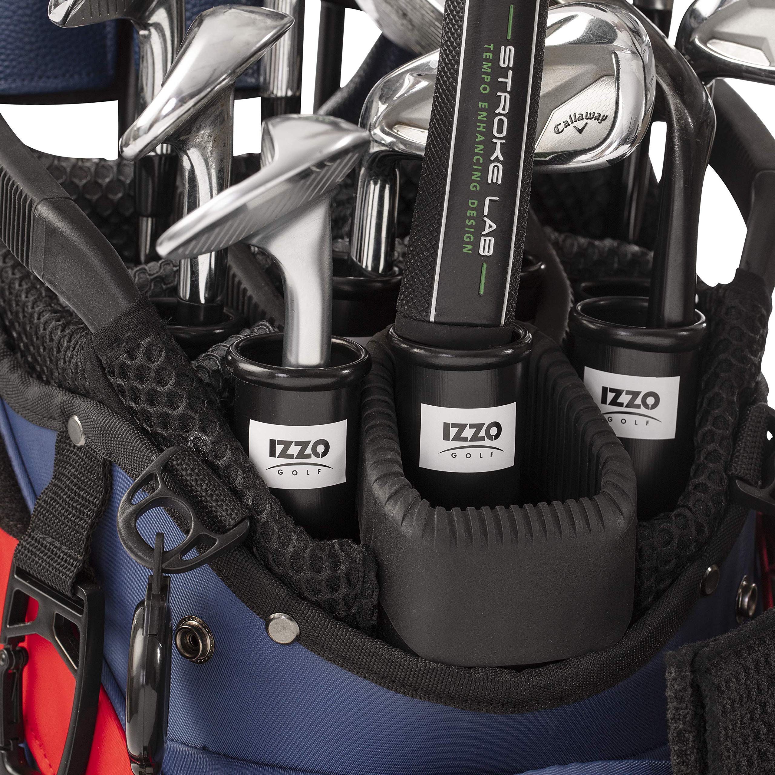 Premium IZZO Black Plastic Golf Club Tube - Durable Golf Club Protector for Travel & Storage | Perfect for Golf Bags, Air Travel & Home Organization