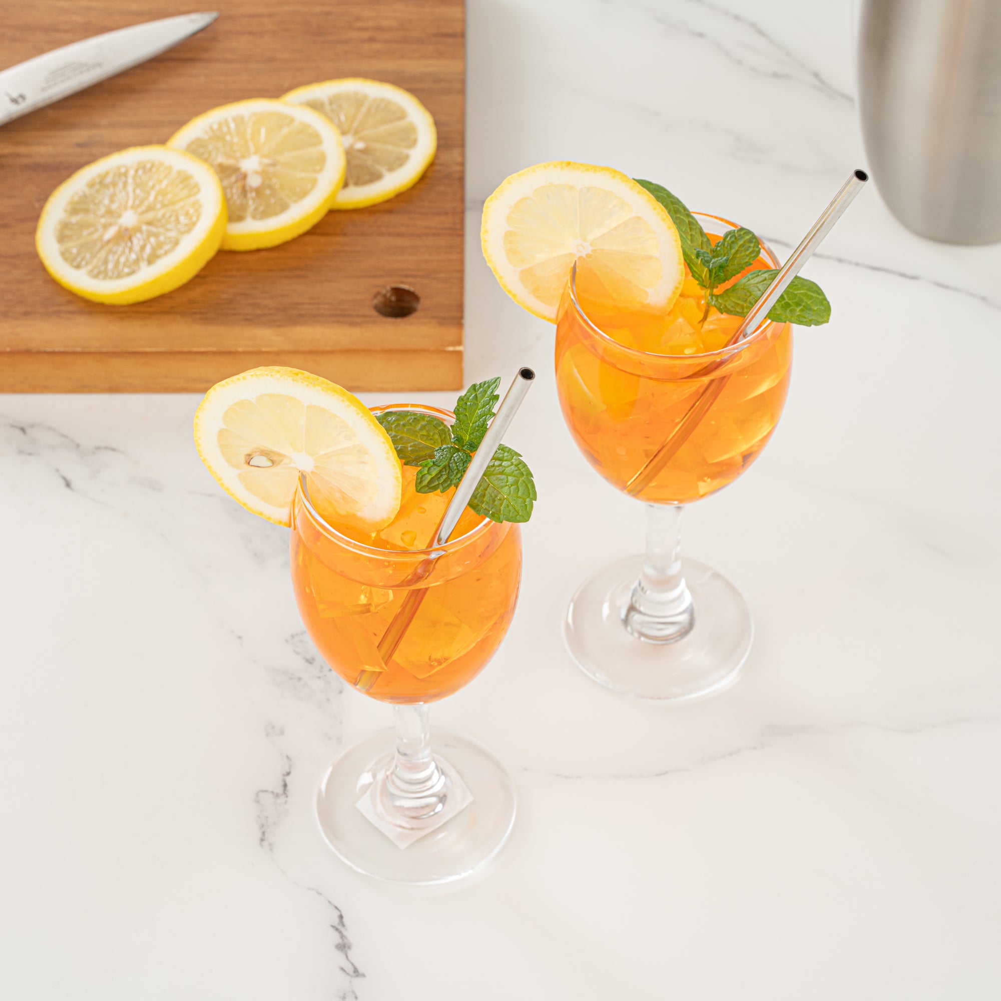 Eco-Friendly Bar Lux Stainless Steel Straws - Set of 5 (2-Pack) | Reusable Metal Drinking Straws for Smoothies, Cocktails & Iced Coffee | Perfect for Home, Office & Travel Use