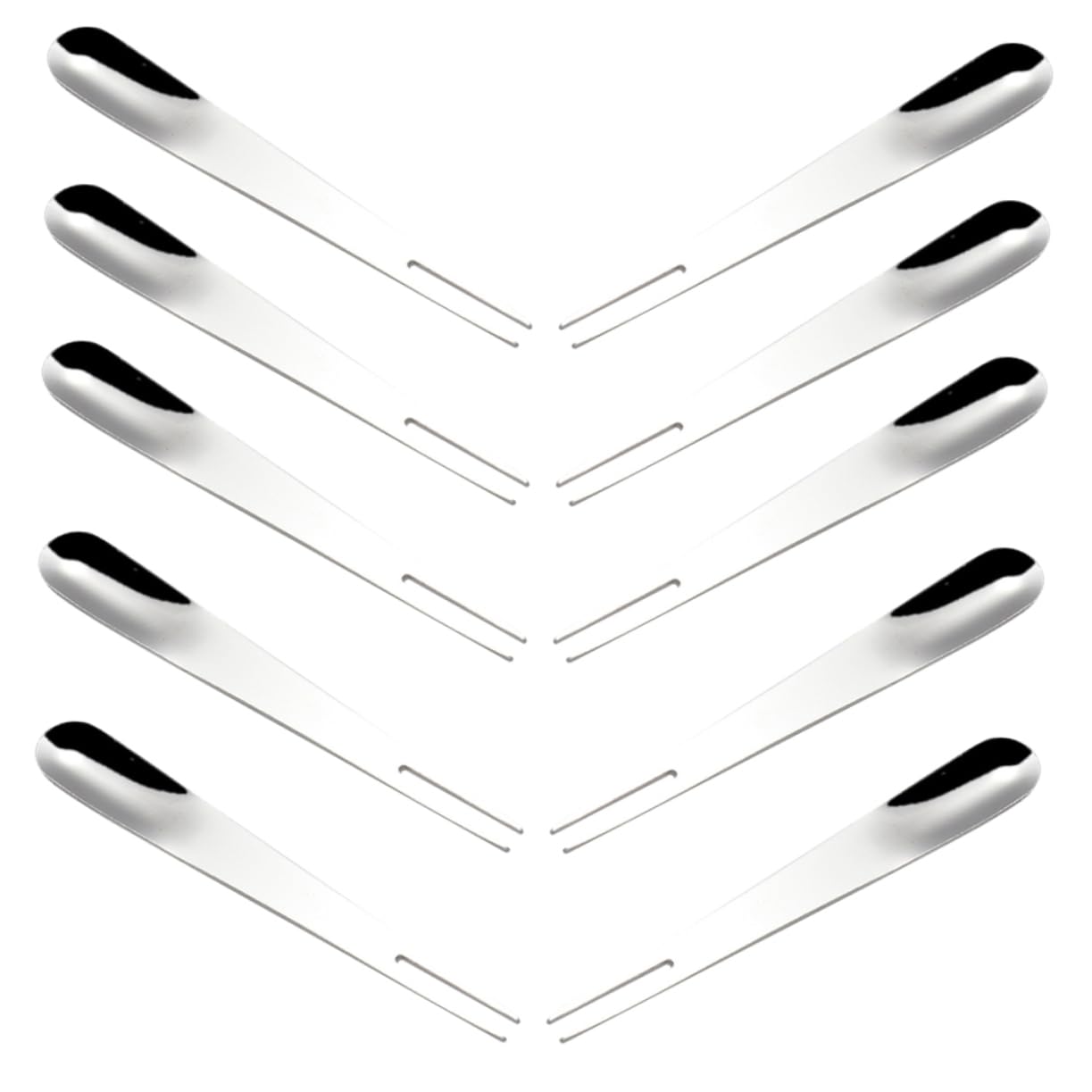24-Piece Cabilock Portable Stainless Steel Fruit Forks & Cake Spoons Set - Durable, Non-Bendable Dessert Utensils for Parties, Picnics, BBQs & Home Snacking