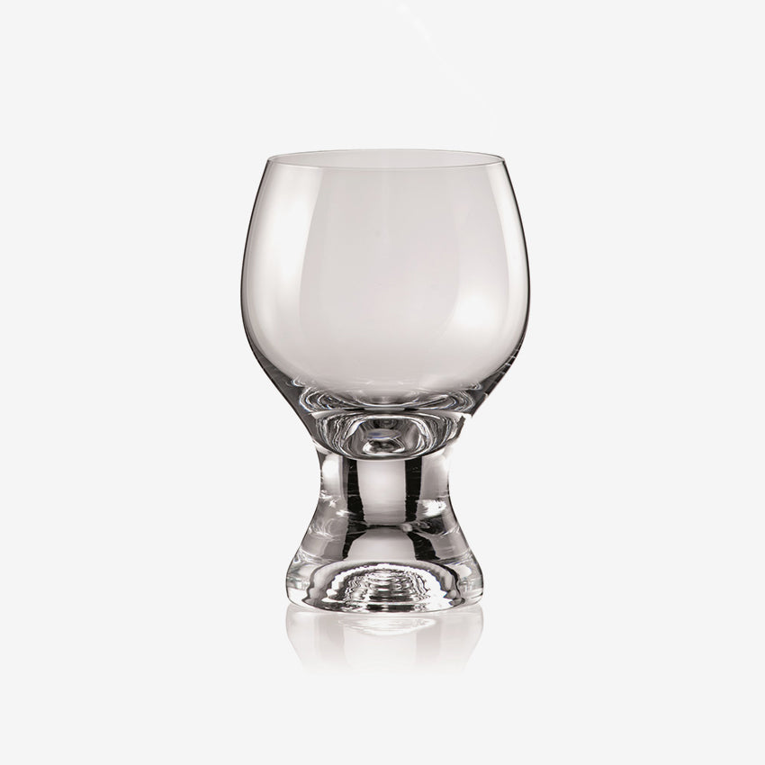 Bohemian Gina Wine Glass Set of 6 - 340ml Handmade Crystal Clear Goblets for Red Wine, White Wine, Cocktails - Perfect for Dinner Parties, Weddings, and Home Entertaining