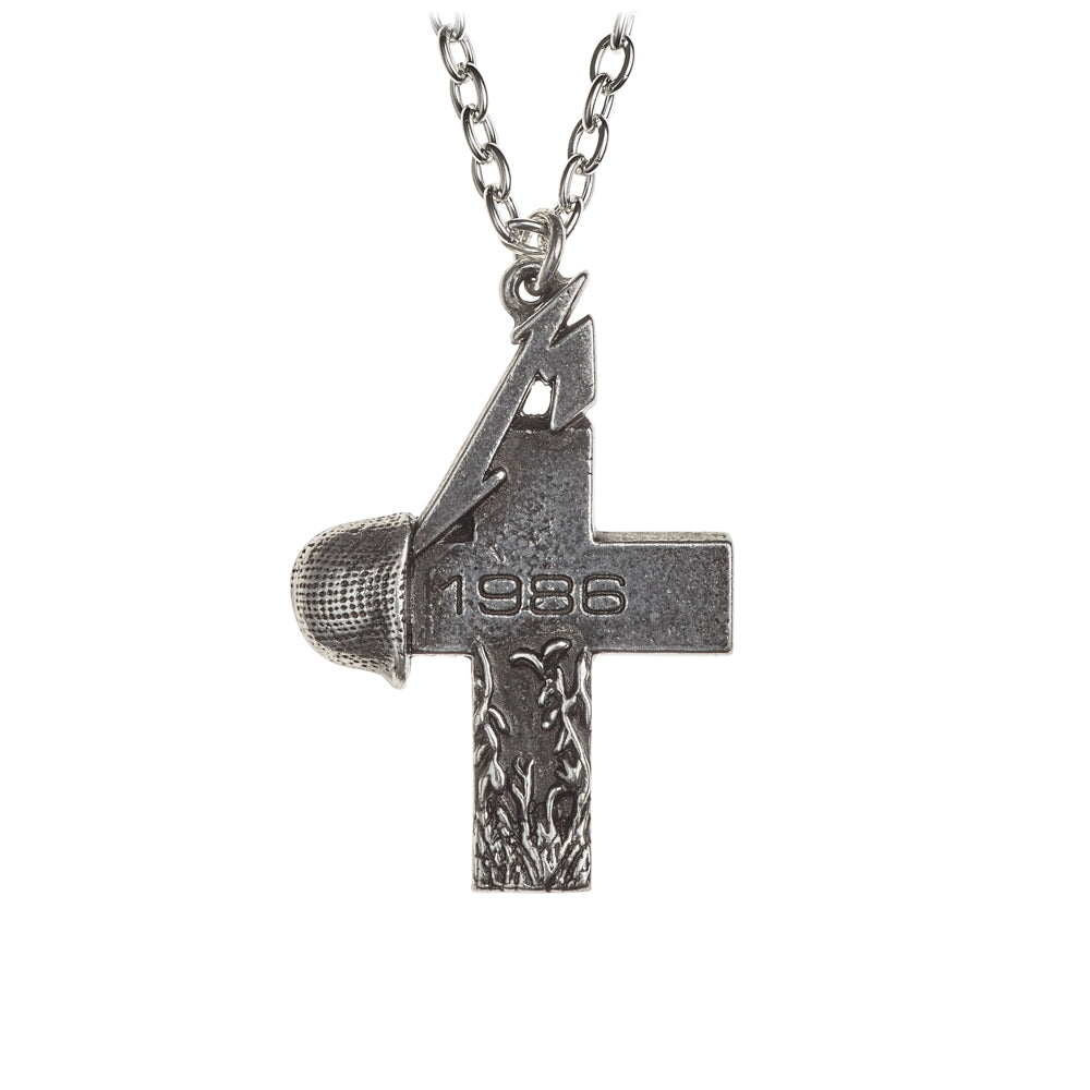 Metallica Master Of Puppets Cross Pendant Necklace - Gothic Rock Music Jewelry for Men & Women - Perfect for Concerts, Gifts & Metalhead Fashion