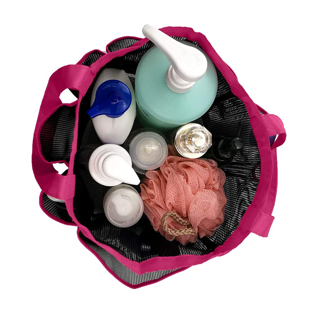 SPINFOX 2 Pack Mesh Shower Caddy - Quick Dry Hanging Toiletry Bag with 2 Handles for Shampoo, Conditioner, Soap | Perfect for Bathroom, College Dorm, Camping & Travel Accessories Organization