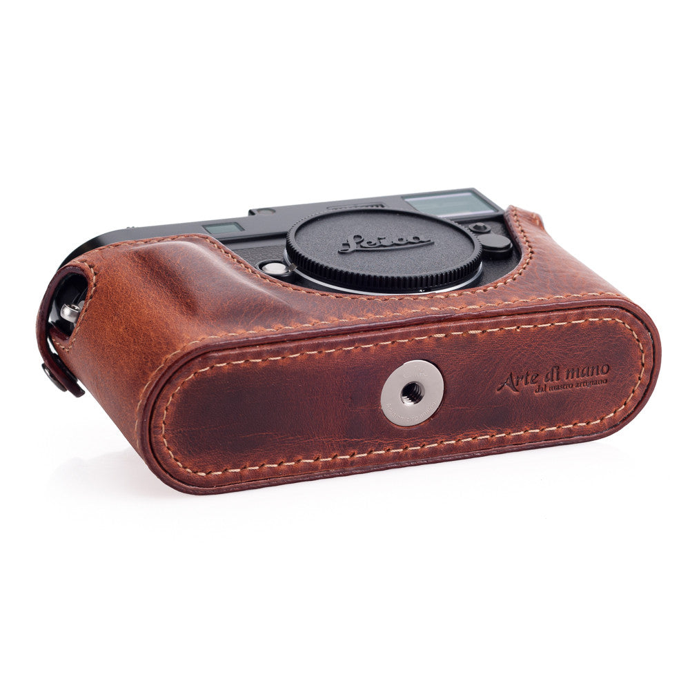 Arte di Mano M8 M9 ME Half Leather Camera Case with Thumb Grip - Premium Protection for Leica Rangefinders | Perfect for Street Photography & Travel