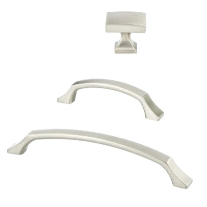 Kelly No.3 Brushed Nickel Cabinet Knobs and Drawer Pulls - 10 Pack, Vintage Style Hardware for Kitchen Cabinets, Dressers & Furniture (Easy Installation, Durable Finish)
