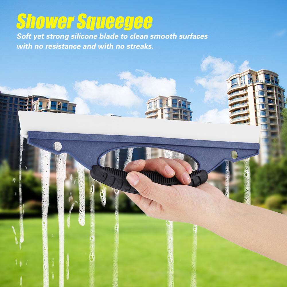 Premium Wytino Squeegee - 12.2x3.74 Inch Silicone Blade Window Cleaner with Ergonomic Plastic Handle - Multi-Purpose Shower, Car & Glass Cleaning Tool for Indoor/Outdoor Use - Perfect for Bathrooms, Kitchens, Vehicles and Home Windows