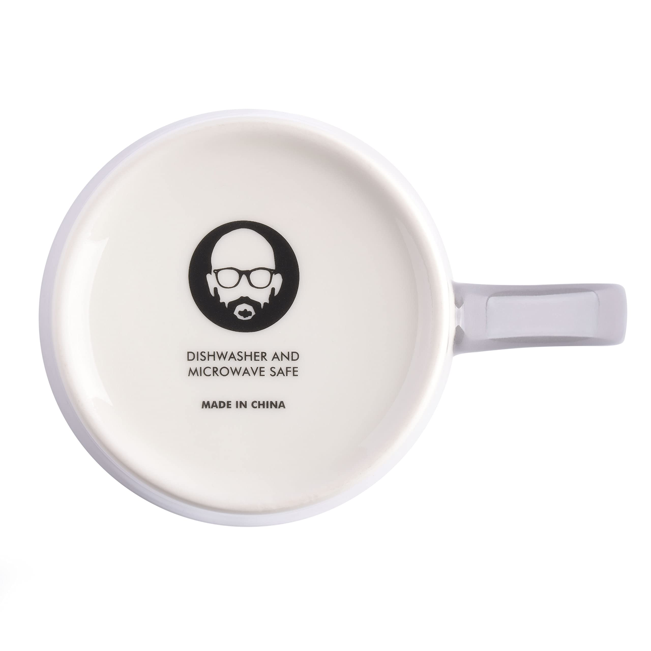 Babish Born and Bread Latte Tattoo Mug - 17oz Ceramic Coffee Cup with Unique Design, Perfect for Home, Office & Gifts for Coffee Lovers