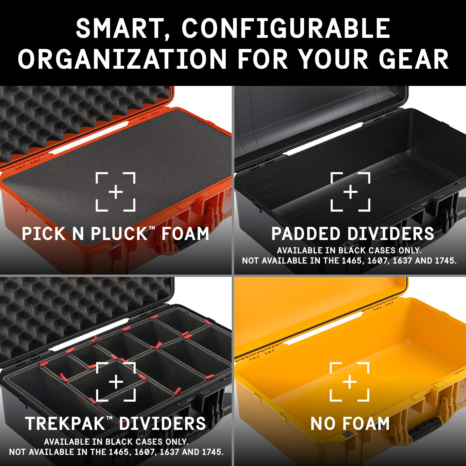 Pelican Air 1555 Waterproof Hard Case - Silver | Lightweight Travel & Equipment Protection | Perfect for Camera Gear, Electronics & Outdoor Adventures