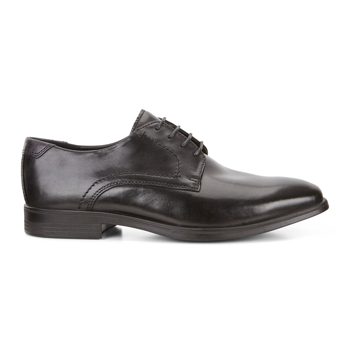 ECCO Men's Melbourne Black/Magnet Leather Loafers - Comfortable Slip-On Dress Shoes for Business & Casual Wear