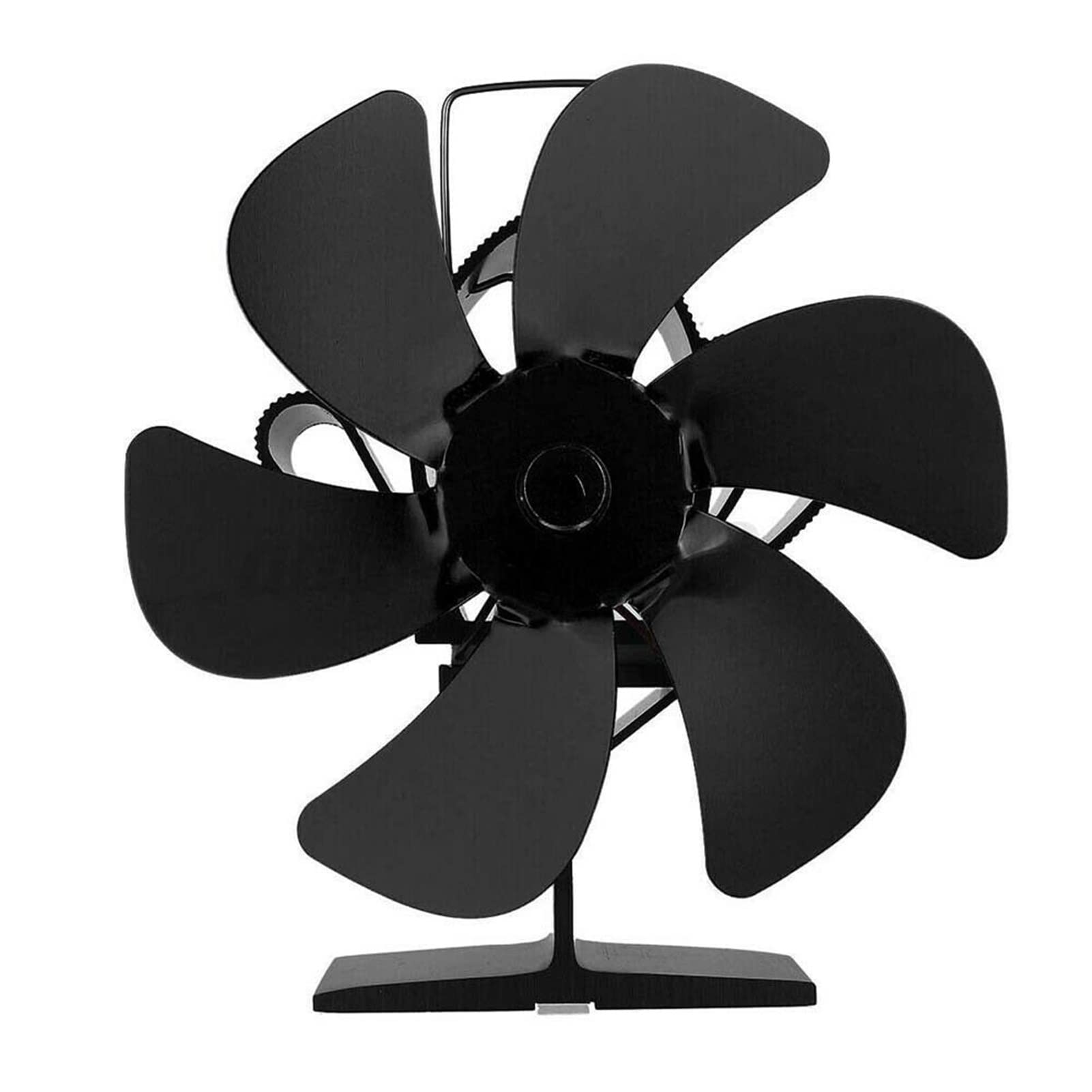 Eco-Friendly Silent Heat Powered Stove Fan - 6-Blade Aluminum Alloy Fireplace Fan for Wood Burning Stove & Log Burner - Perfect for Large Room Heating & Energy Efficiency - Ideal for Cozy Winter Nights & Cabin Heating