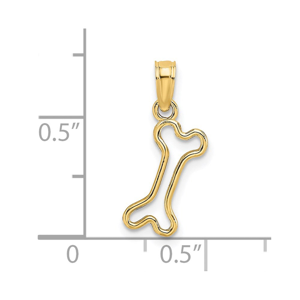 Gold Cut Out Dog Bone Pendant Necklace for Women - Elegant Pet Lover Jewelry Gift for Dog Owners, Perfect for Everyday Wear & Special Occasions