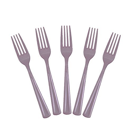 50-Pack Heavy Duty Silver Plastic Forks | Disposable Cutlery Set for Parties, Picnics & Events | Durable Plastic Flatware for Weddings, BBQs & Catering