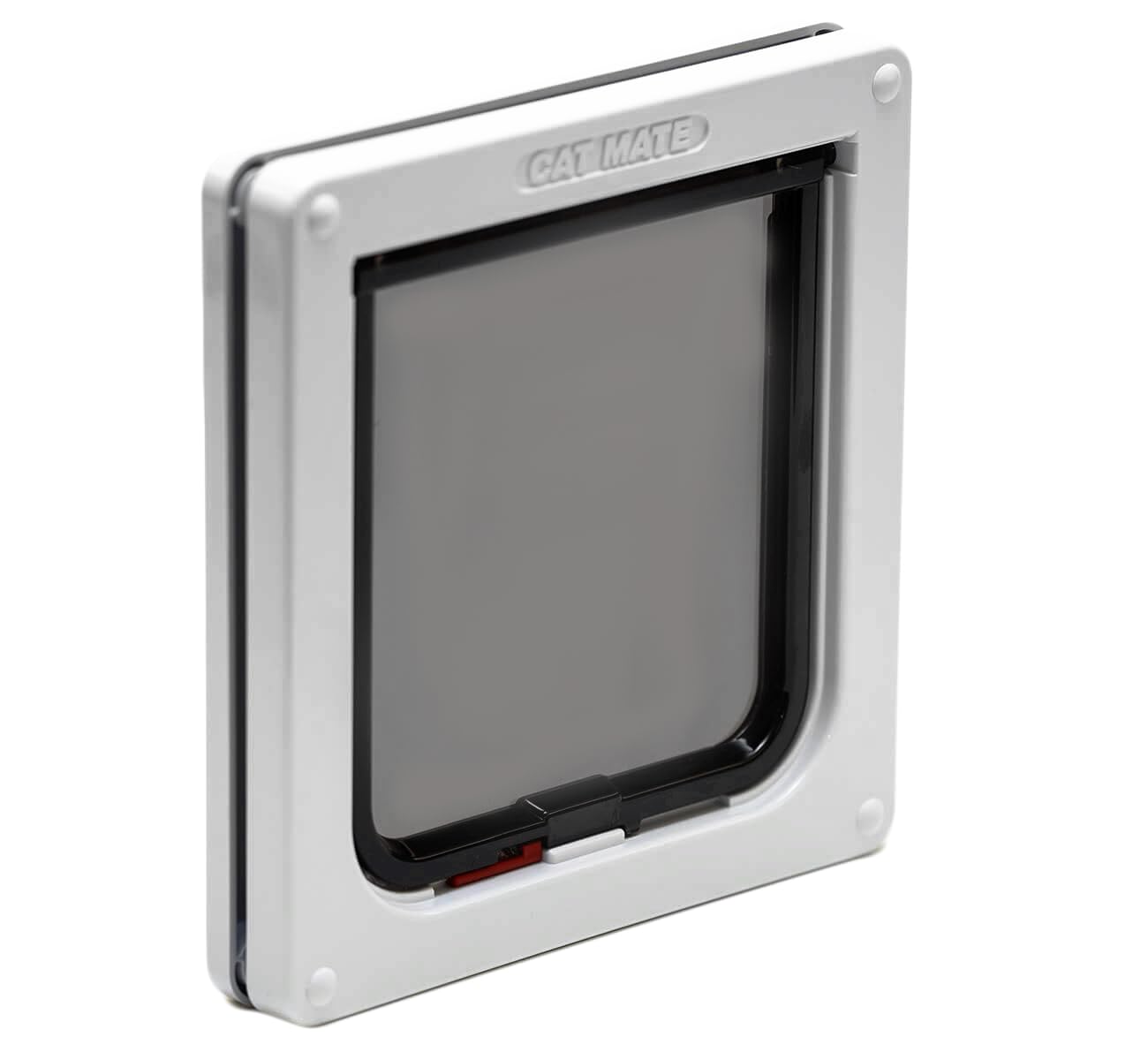 Lockable Cat Flap for Indoor/Outdoor Cats - White Pet Door with Security Key - Perfect for Homes, Apartments & Garages
