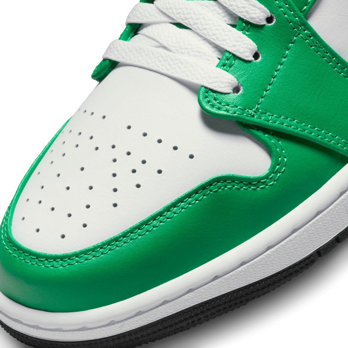 Air Jordan 1 Mid 'Lucky Green' Men's Basketball Shoes - Retro Style Sneakers for Casual Wear & Street Fashion | Perfect for Everyday Outfits & Sneaker Collectors