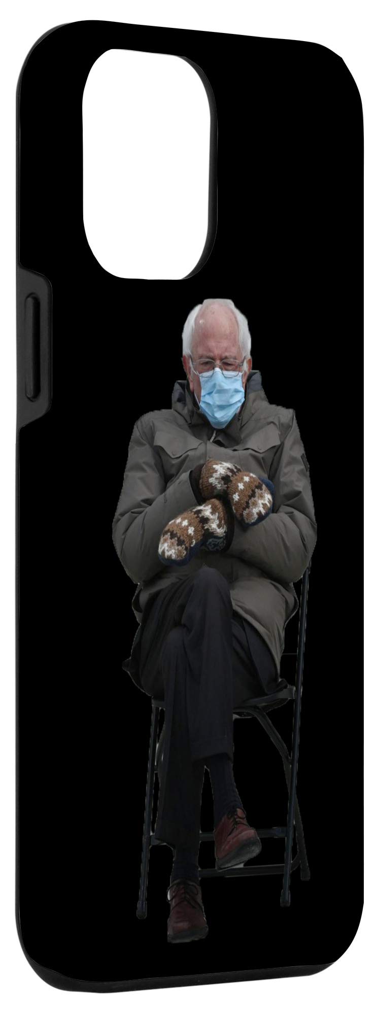 iPhone 12 Pro Max Case with Bernie Sanders Mittens Inauguration Meme - Funny Political Humor Phone Cover for Apple Fans & Meme Lovers (Perfect for Parties, Gifts & Social Media)