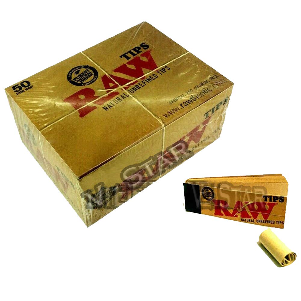 100% Raw Original Tips - 50 Pack Roach Booklets (50 Per Box) - Perfect for Rolling Papers, Herbs, and DIY Crafting Projects