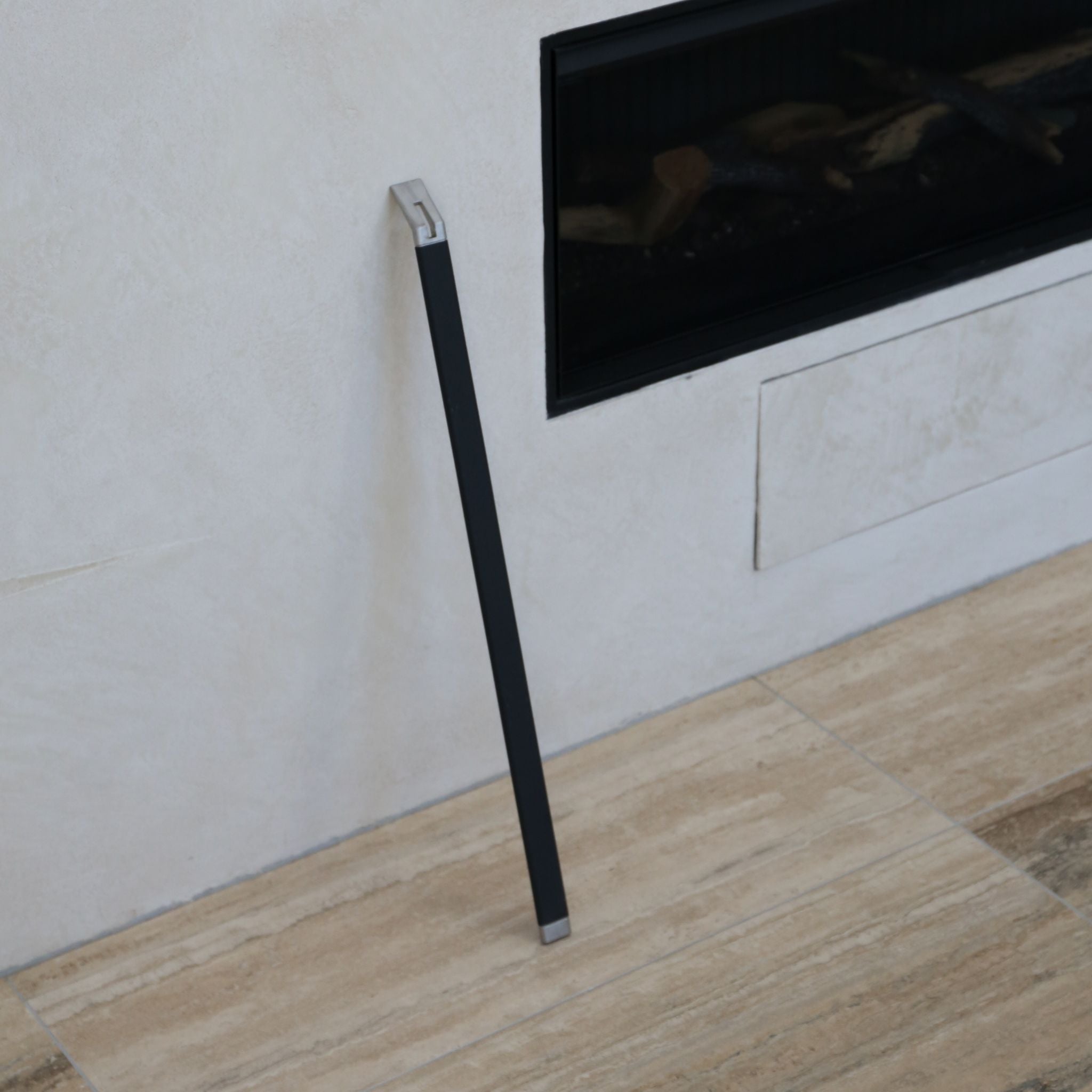 EKTA LIVING Firekeeper Fire Tool - Heavy Duty Black Fireplace Poker for Wood Stove, Campfire & Outdoor Fire Pit - Perfect for Fireplace Accessories & BBQ Grill Tools