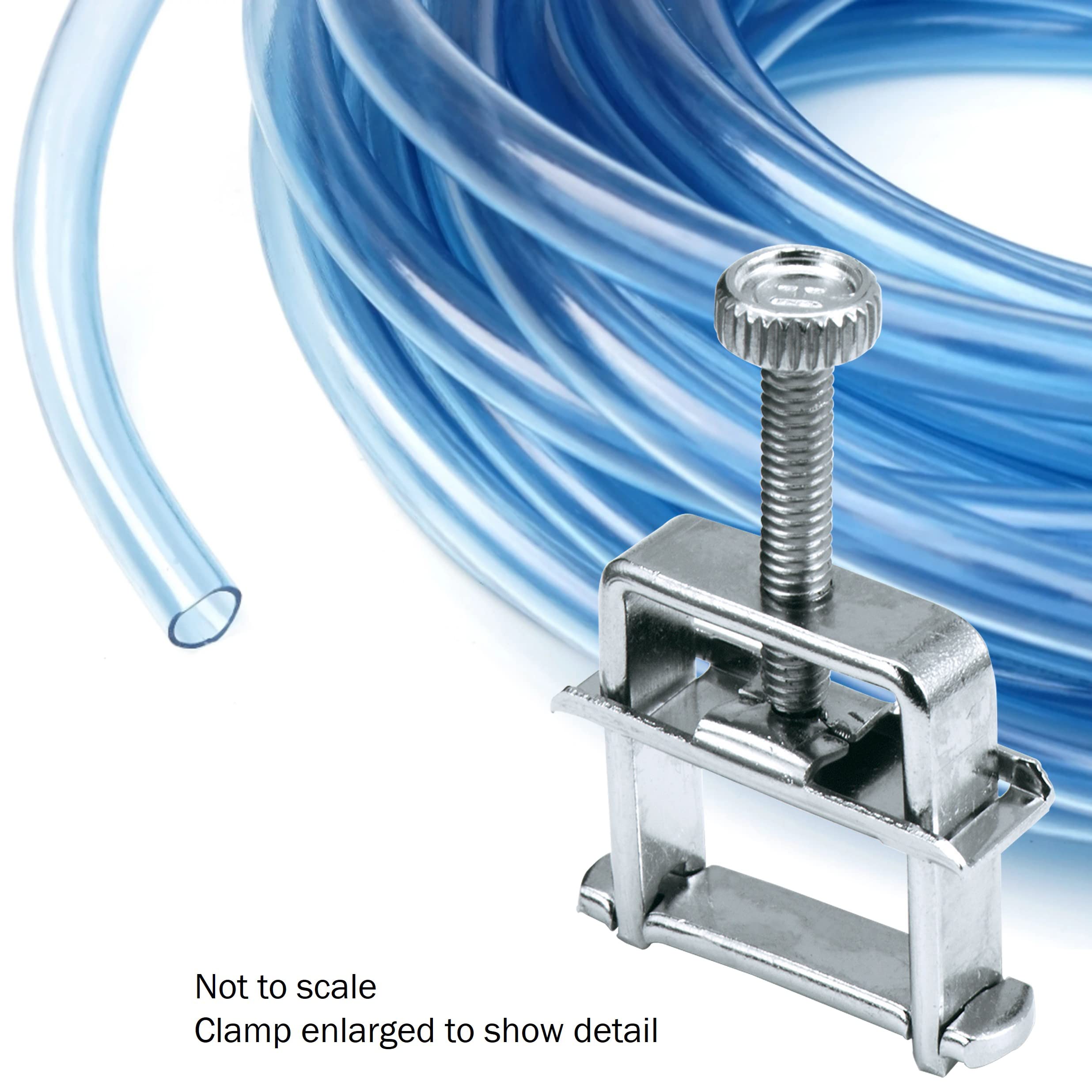Little Giant C-2-PW 1/2-inch Tubing Restrictor Clamp - Nickel Plated for Secure Pipe Connections - Ideal for Plumbing, HVAC, and Water Filtration Systems (Model 566289)