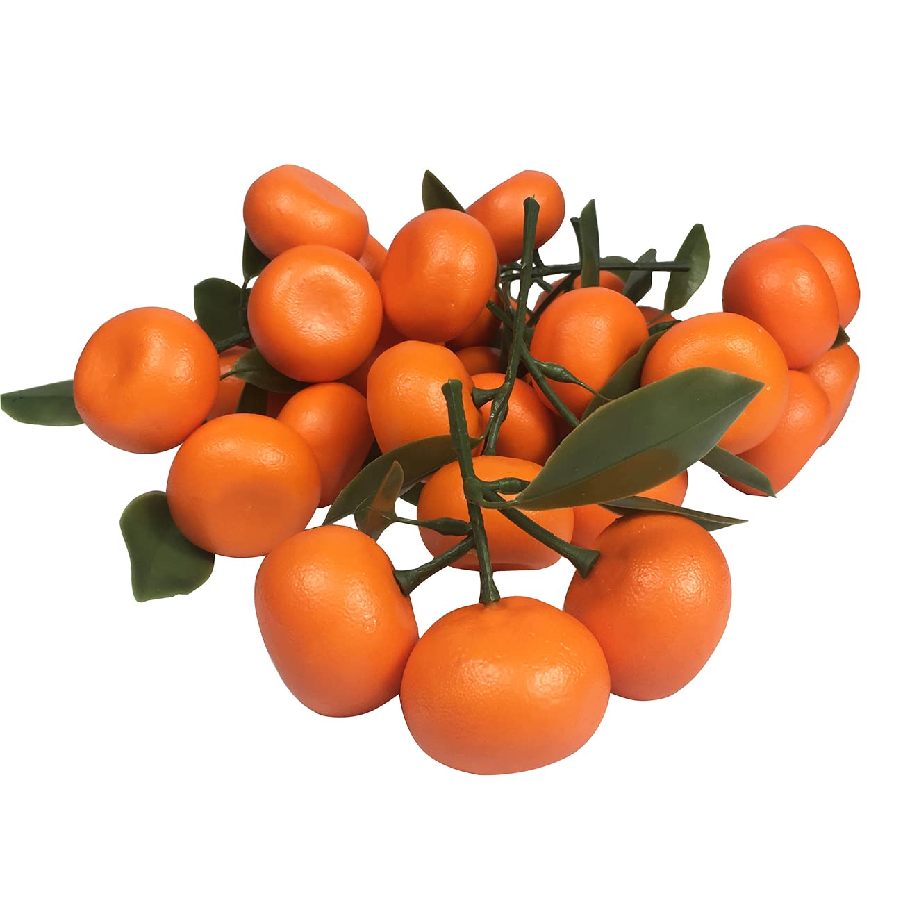12 Clusters Artificial Fake Tangerines - 3pcs Each, Realistic Simulation Fruit for Home Decor, Kitchen Display, Party Photography Props & Wedding Decoration | Perfect for Table Centerpieces, Food Styling, and Themed Events