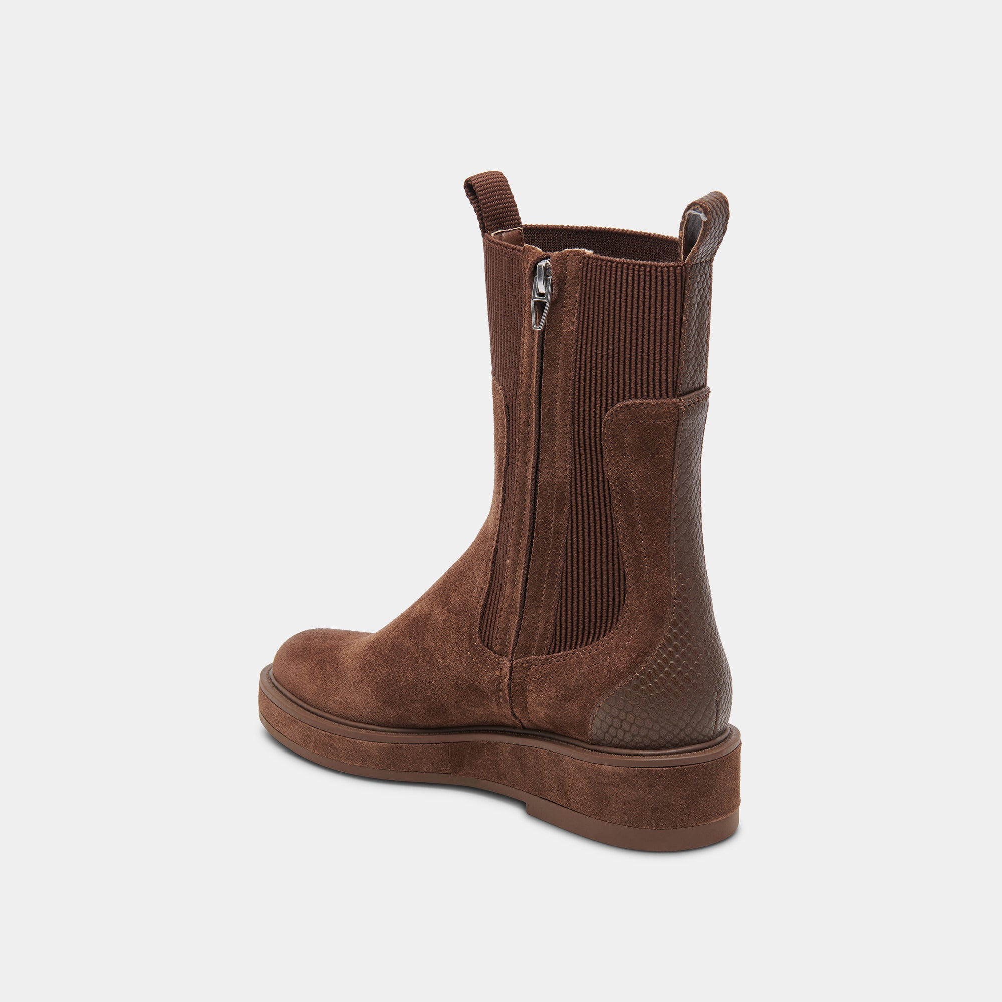 ELYSE H2O Wide Calf Boots in Cocoa Suede - Waterproof Winter Boots for Women, Comfortable & Stylish Ankle Booties for Rainy Days and Snowy Weather