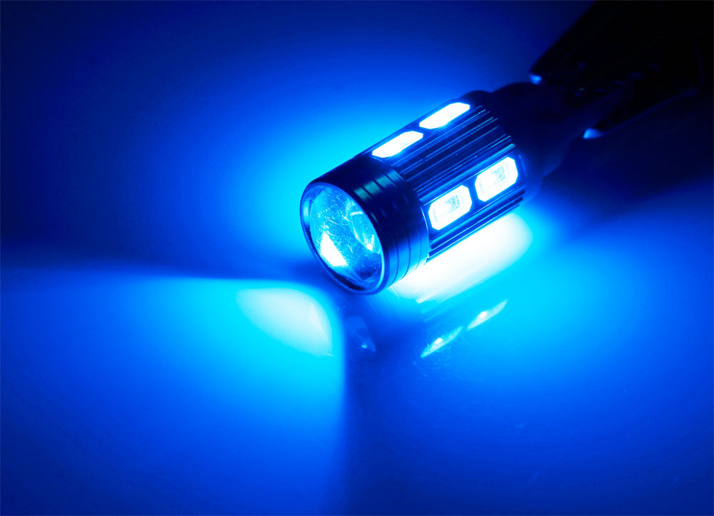 High Brightness Blue 921 912 920 168 T10 10 SMD LED Bulbs - Perfect Replacement for Truck 3rd Brake Lights | Enhanced Visibility & Safety for Night Driving & Heavy-Duty Vehicles