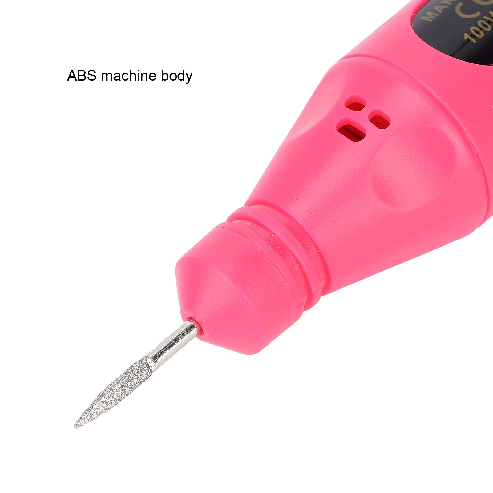 SBM MART Professional Electric Nail File Set - Low Noise Adjustable Speed Nail Drill Machine with Matte Finish for Home & Salon Use | Durable Manicure Pedicure Kit for Acrylic Gel Nails (Rose Red) - Perfect for DIY Nail Art, Salon Treatments & At-Home Grooming