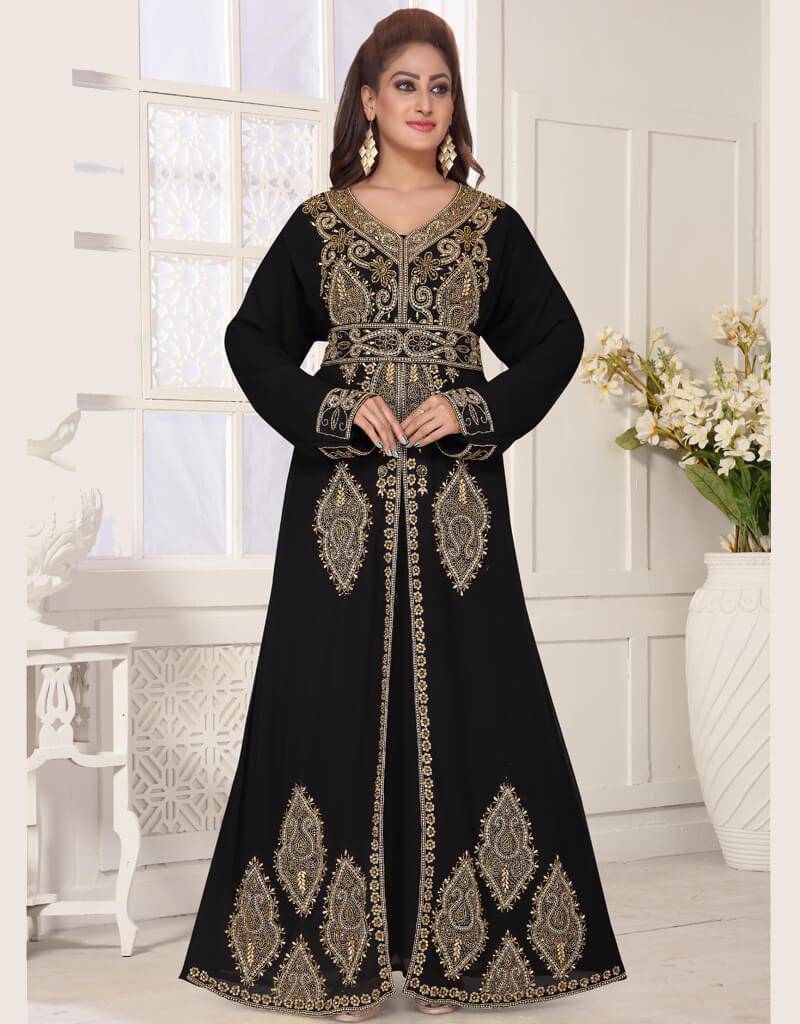 Elegant Vintage Designer Abaya Dress for Women - Perfect for Festivals, Weddings & Special Occasions