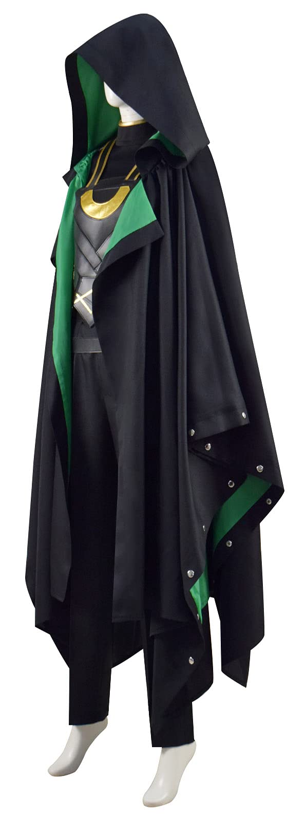 Loki Costume for Women - Sylvie Gown Vest Deluxe Battle Suit with Horns | Full Lady Loki Outfit Set | Perfect for Halloween Cosplay, Comic Con & Marvel Themed Parties