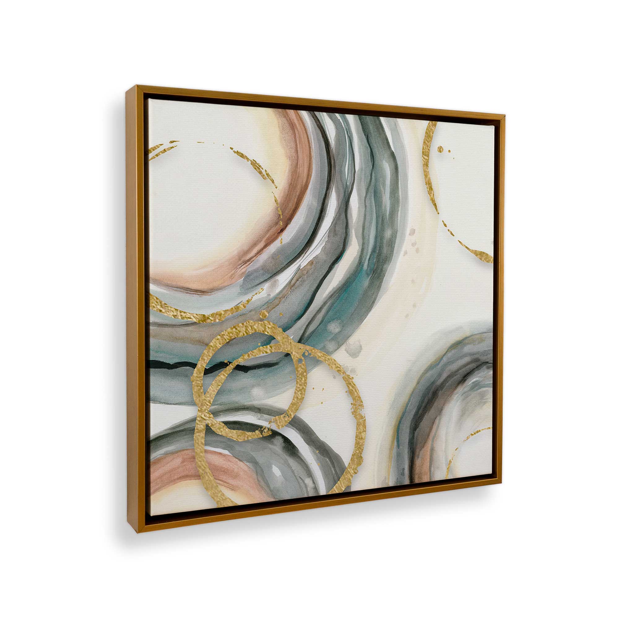 Golden Echoes v1 Canvas Print - Modern Wall Art for Living Room, Bedroom & Office Decor