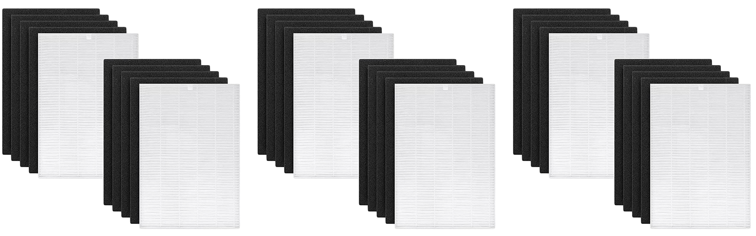 Nispira AP-1216-FP True HEPA Carbon Filter Replacement (6-Pack) - Compatible with Coway Airmega AP-1216L Air Purifier - Improves Indoor Air Quality for Allergies & Pet Owners