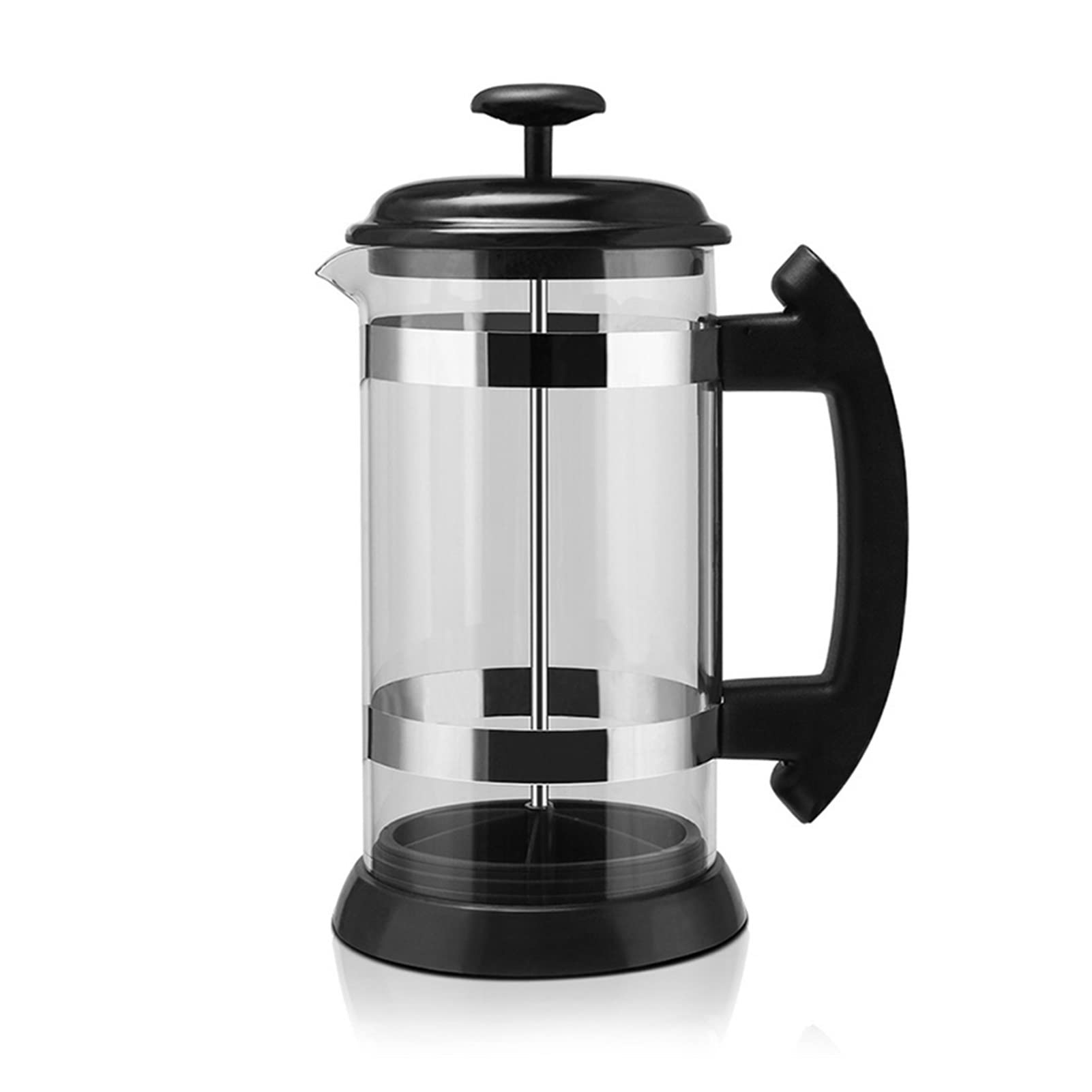 Stainless Steel French Press Coffee Maker - 412g Black for Home & Office Brewing