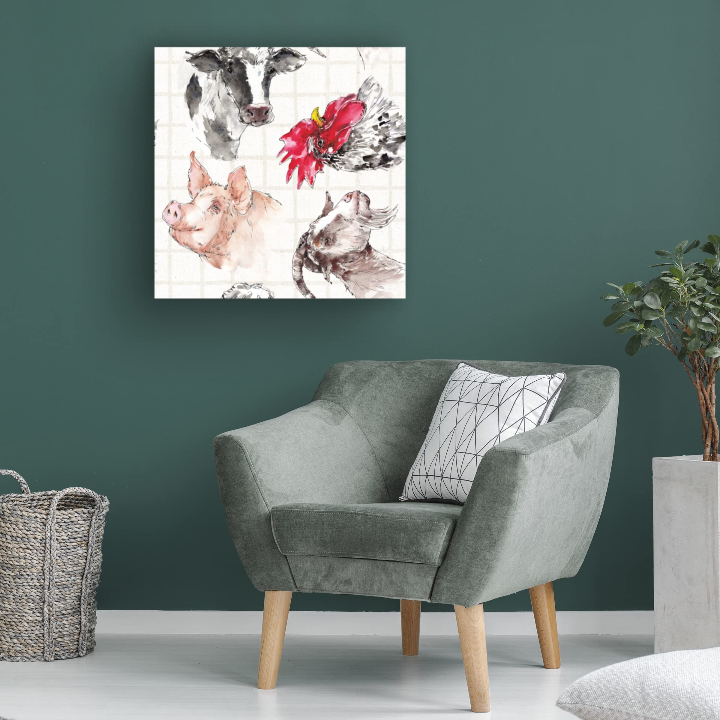 Danhui Nai 'Summer Garden Greenery I' Canvas Wall Art Print - Floral Botanical Decor for Living Room, Bedroom & Office