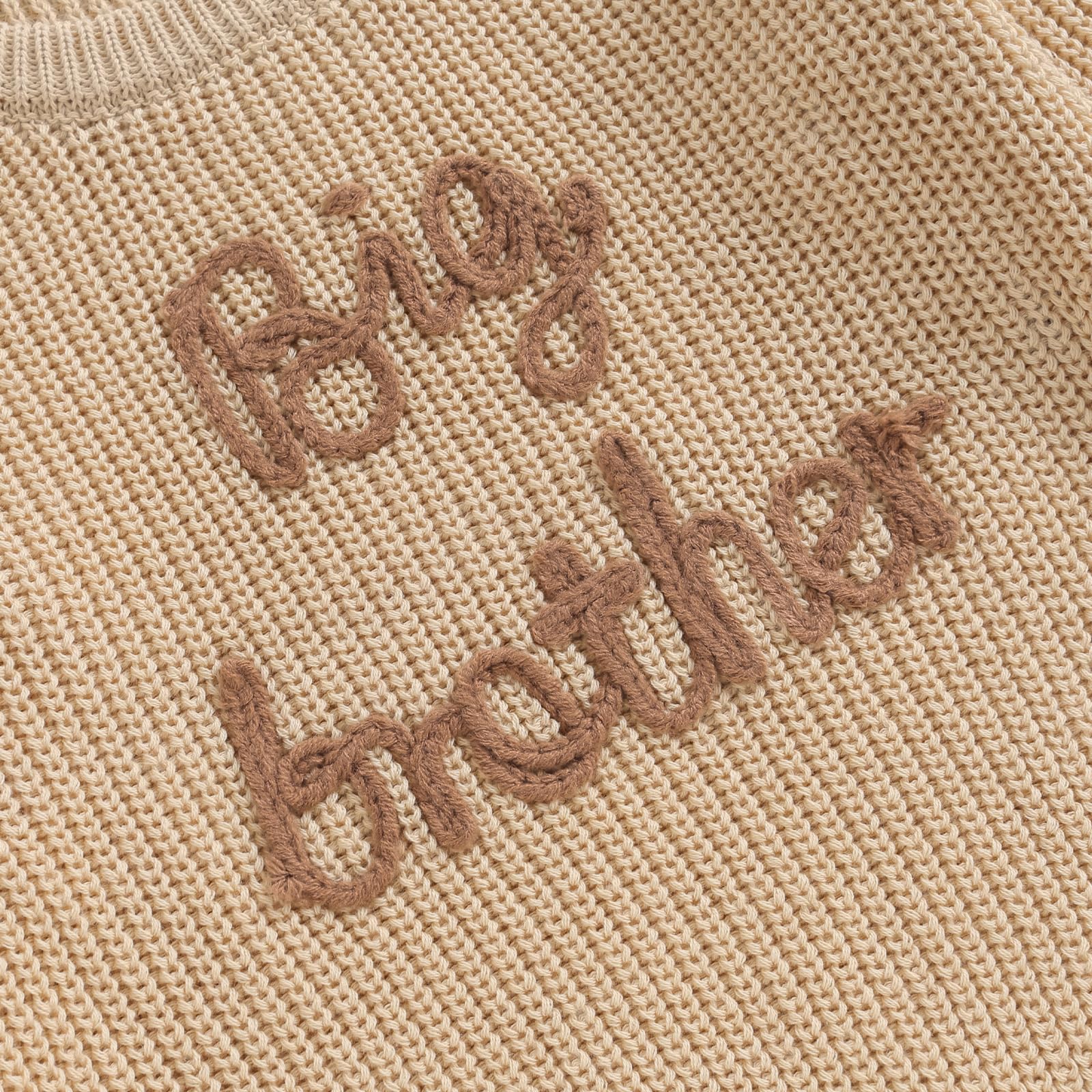 Big Brother Little Brother Matching Outfits - Toddler & Baby Boy Knit Sweater Romper Set - Warm Fall Winter Clothes for Siblings - Perfect for Family Photos, Holiday Gatherings & Cozy Outings