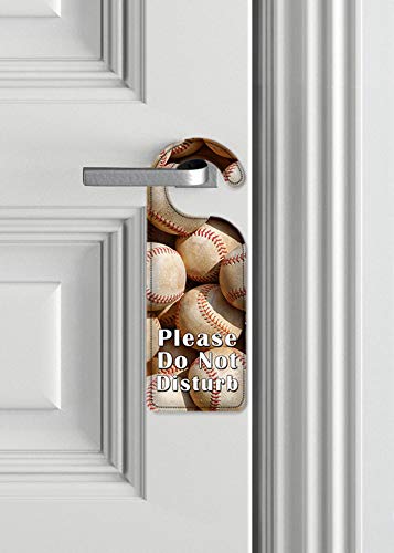 Quiet Please - Do Not Disturb Door Hanger Sign with Vintage Baseball Design - Perfect for Hotels, Offices, and Home Privacy