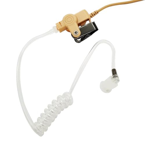 Skin Tone IFB Earpiece - Single Ear Universal Broadcast Headset with 3.5mm Jack | In-Ear Wired Monitor Headphones for TV Anchors, Podcasters & Reporters | Compatible with iPhone & Android Phones | Ideal for Live Broadcasting, News Reporting & Studio Monitoring