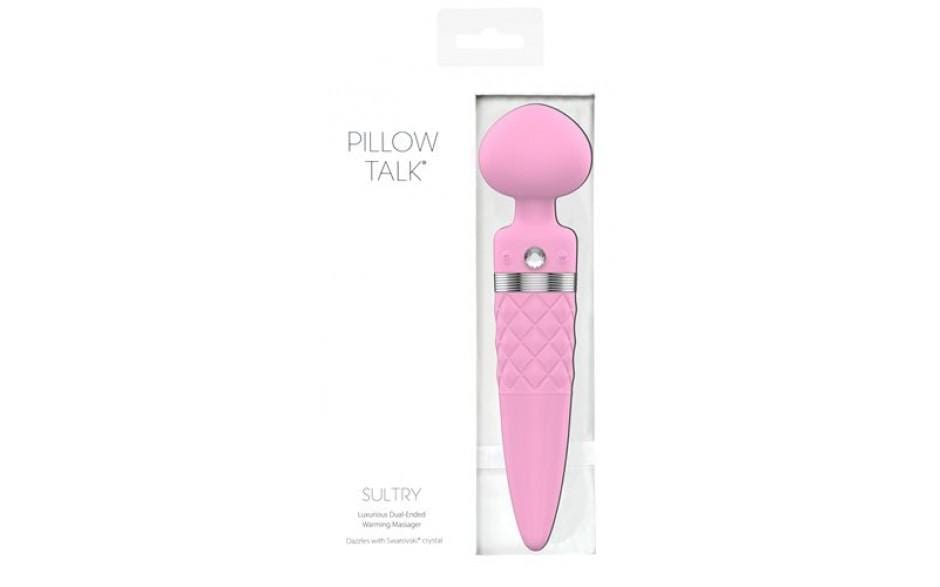 Pillow Talk Sultry Rotating Wand Massager - Rechargeable Personal Massage Wand for Women, Powerful & Quiet Vibrating Massager for Relaxation & Intimate Use - Perfect for Neck, Back & Full Body Massage at Home