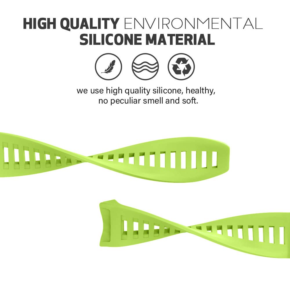 NotoCity Soft Silicone Replacement Watch Band for Garmin Instinct 2/Solar/Tactical - Durable Comfortable Strap for Outdoor Sports, Hiking & Daily Wear (Green)