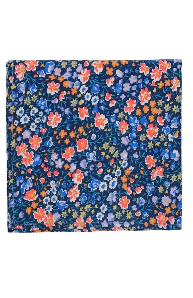 LA Smith Blue Men's Liberty Pocket Square - Premium Silk Pocket Handkerchief for Formal Wear & Weddings - Elegant Accessory for Suits & Tuxedos