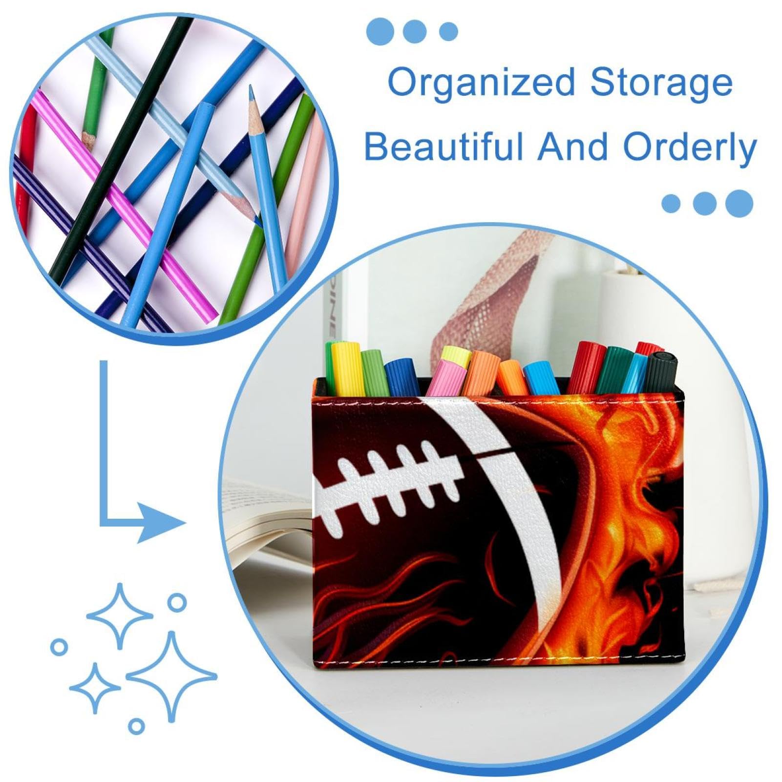 American Football Pen Holder for Desk - Stylish Pen Organizer & Desk Accessory - Perfect for Office, Home, and School Use