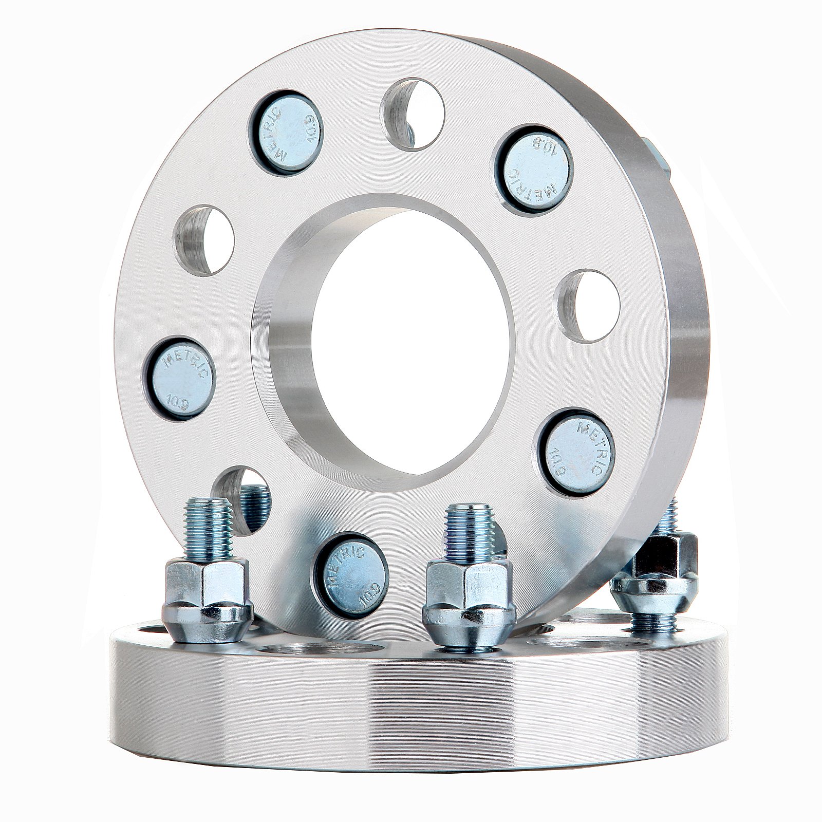 SCITOO 1 Inch Wheel Spacers (2Pcs) – 5x110 Bolt Pattern, 12x1.5 Thread, 65.1mm Hub – Silver Wheel Adapters for Cadillac Catera 1997-2001, Chevrolet Cobalt 2005-2010, Malibu 2004-2012, HHR 2006-2011 – Perfect for Enhanced Stance & Performance Upgrades