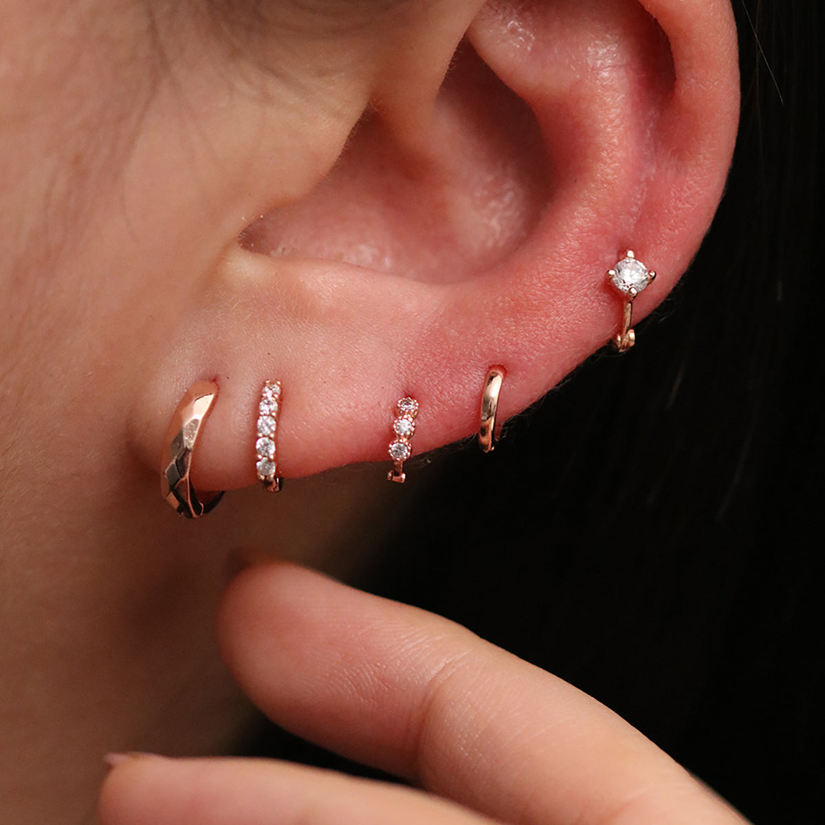 Hammered Huggie Earrings for Women - Gold Hoop Earrings for Everyday Wear | Perfect for Casual, Office & Date Night Outfits