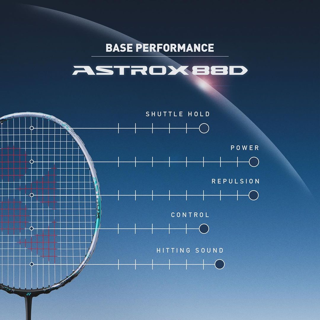 Yonex Astrox 88 D Pro Badminton Racket - Silver/Black - Professional Grade for Advanced Players - Perfect for Tournaments & Training Sessions