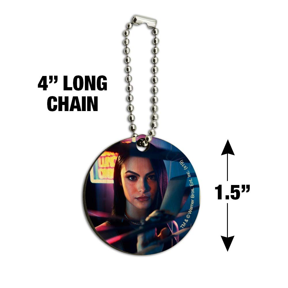 Riverdale Veronica Character Wooden Round Keychain - Engraved Wood Key Ring for Fans & Collectors - Perfect for Gifts, Backpacks, and Key Organization