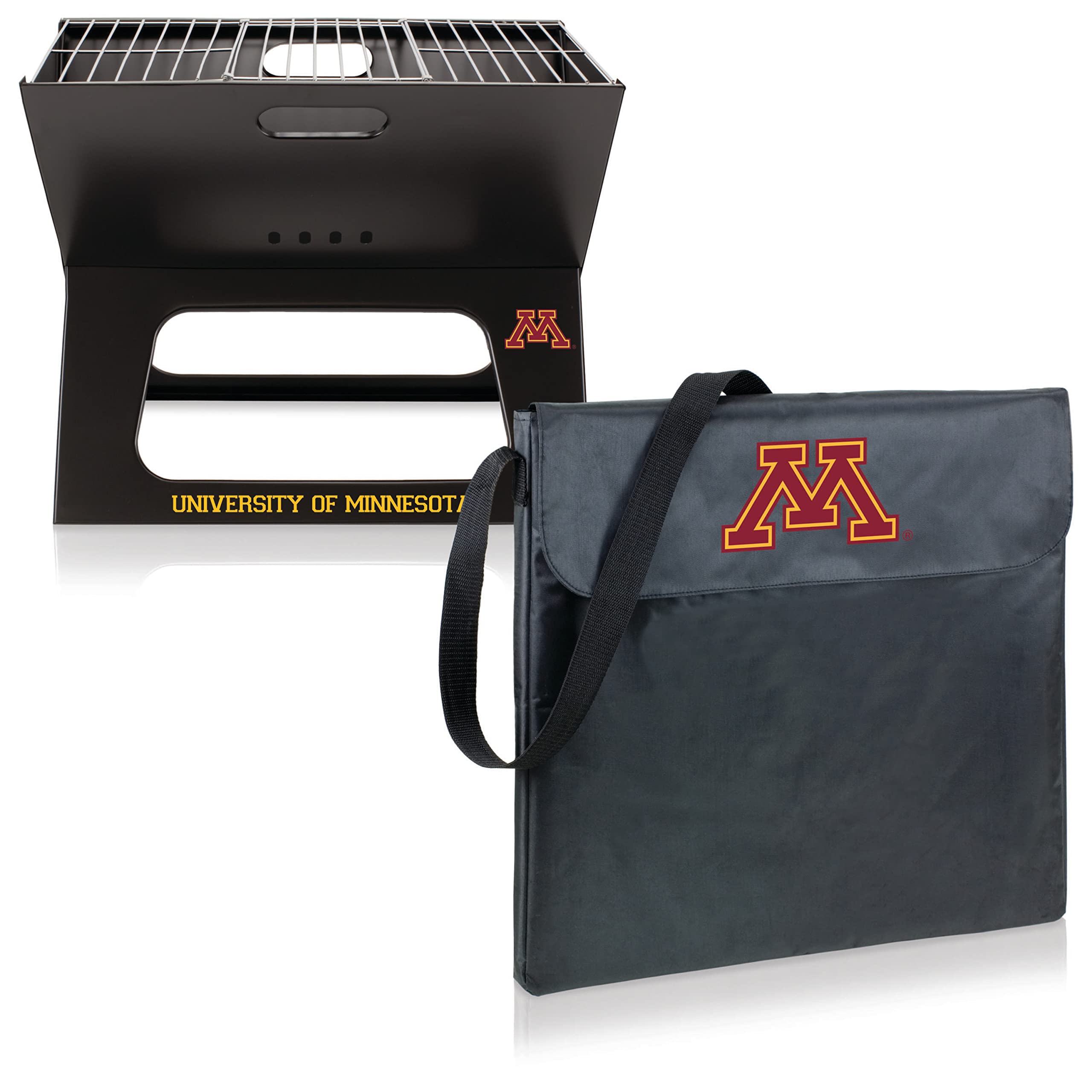 Cincinnati Bearcats X-Grill Portable Charcoal BBQ Grill - Compact & Lightweight for Camping, Tailgating & Backyard Cookouts (Black)