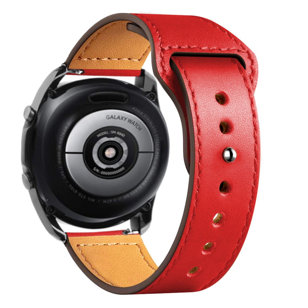 Premium Genuine Leather Bands for Amazfit Smartwatch - Replacement Straps for Amazfit GTR/GTS Series - Comfortable & Durable Watch Accessories for Men & Women (Perfect for Work, Gym & Everyday Wear)